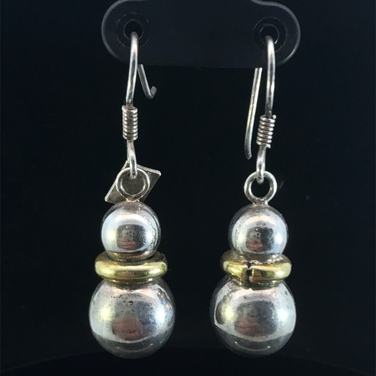 925 Silver Taxco Mexico tr-91 Dangle Drop Ball Earrings 8.8 grams (WCP036944)