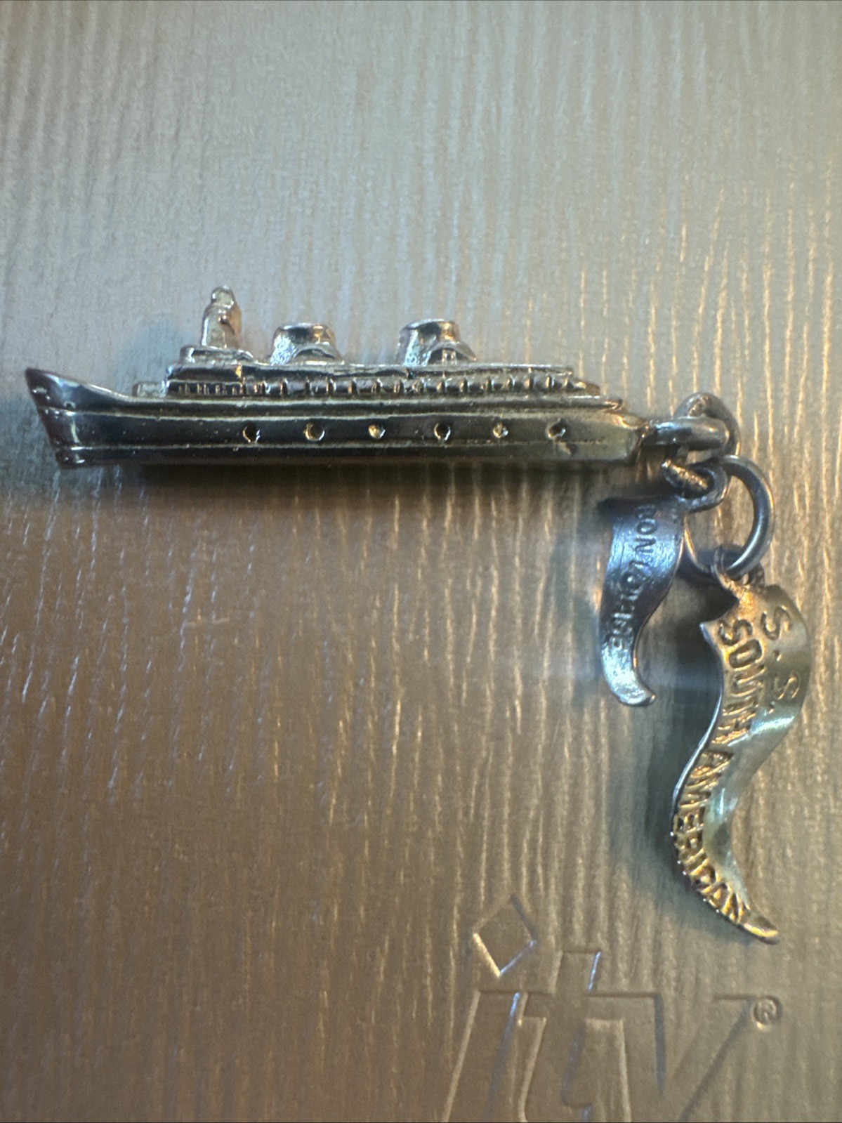 Sterling Boat Charm S.S South American Bracelet Charm 625
