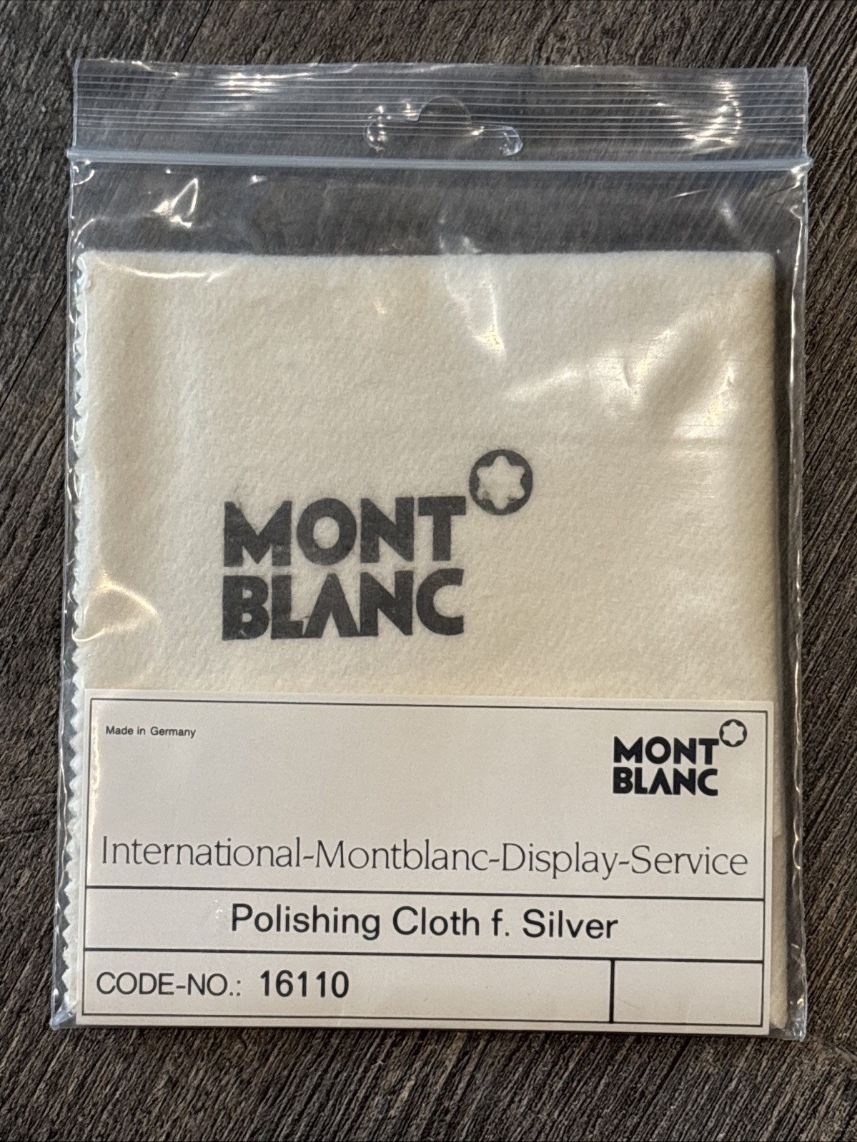 Dealer Only Montblanc Silver Polishing Cloth for Montblanc pens 9×10 size 16110