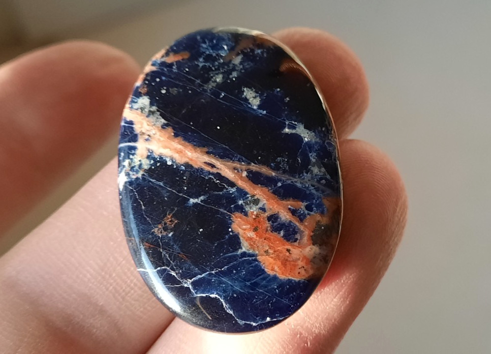 38.10 Ct High Quality Sodalite Oval Cabochon Loose Gemstone 37x25x4 mm