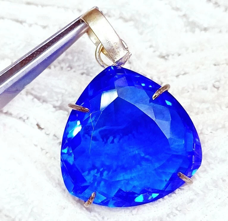 Blue Topaz 79.10 Ct Certified Loose Gemstone Pendant With Free Gift