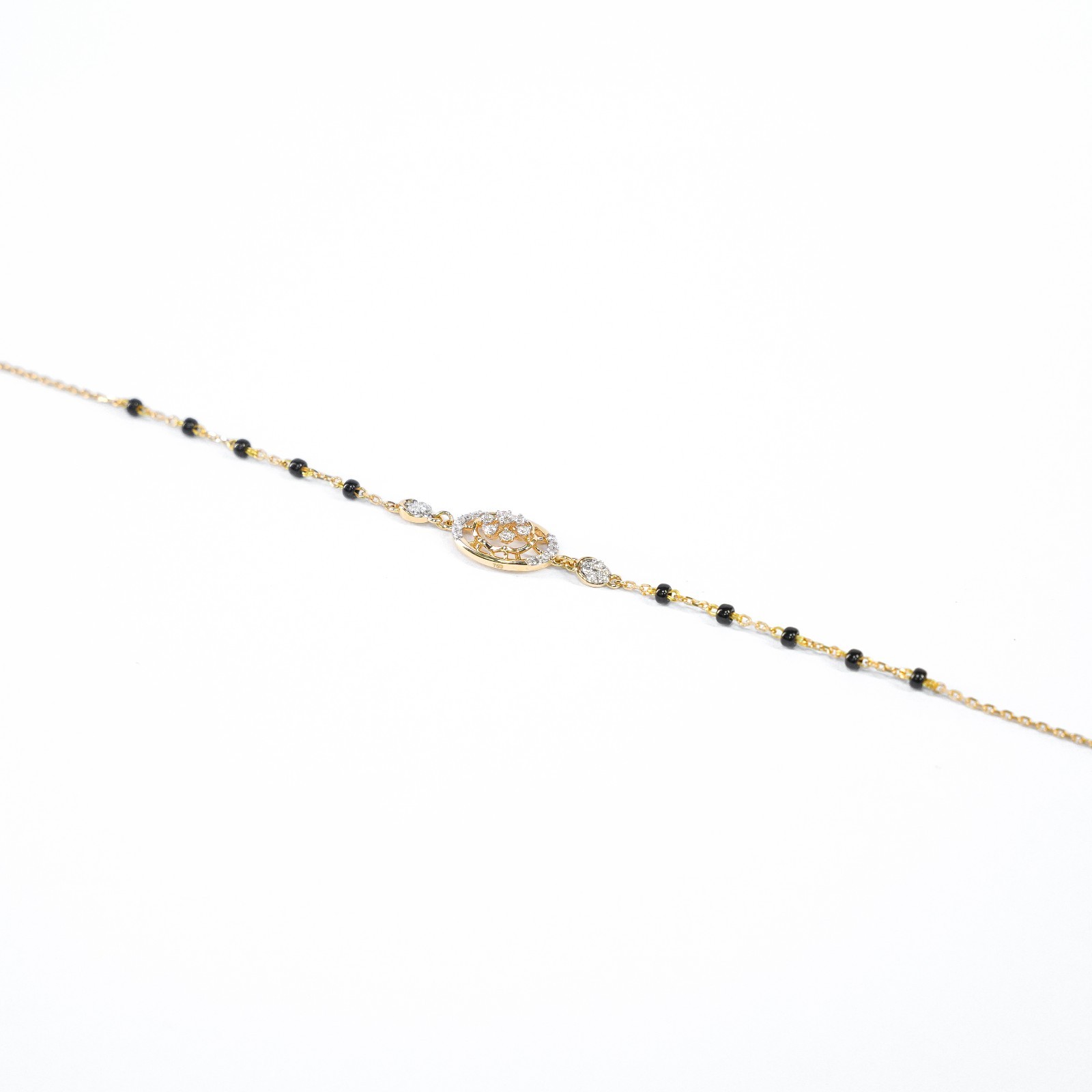 18 KARAT MANGALSUTRA BRACELET| NATURAL DIAMOND | IGI CERTIFIED | YELLOW GOLD