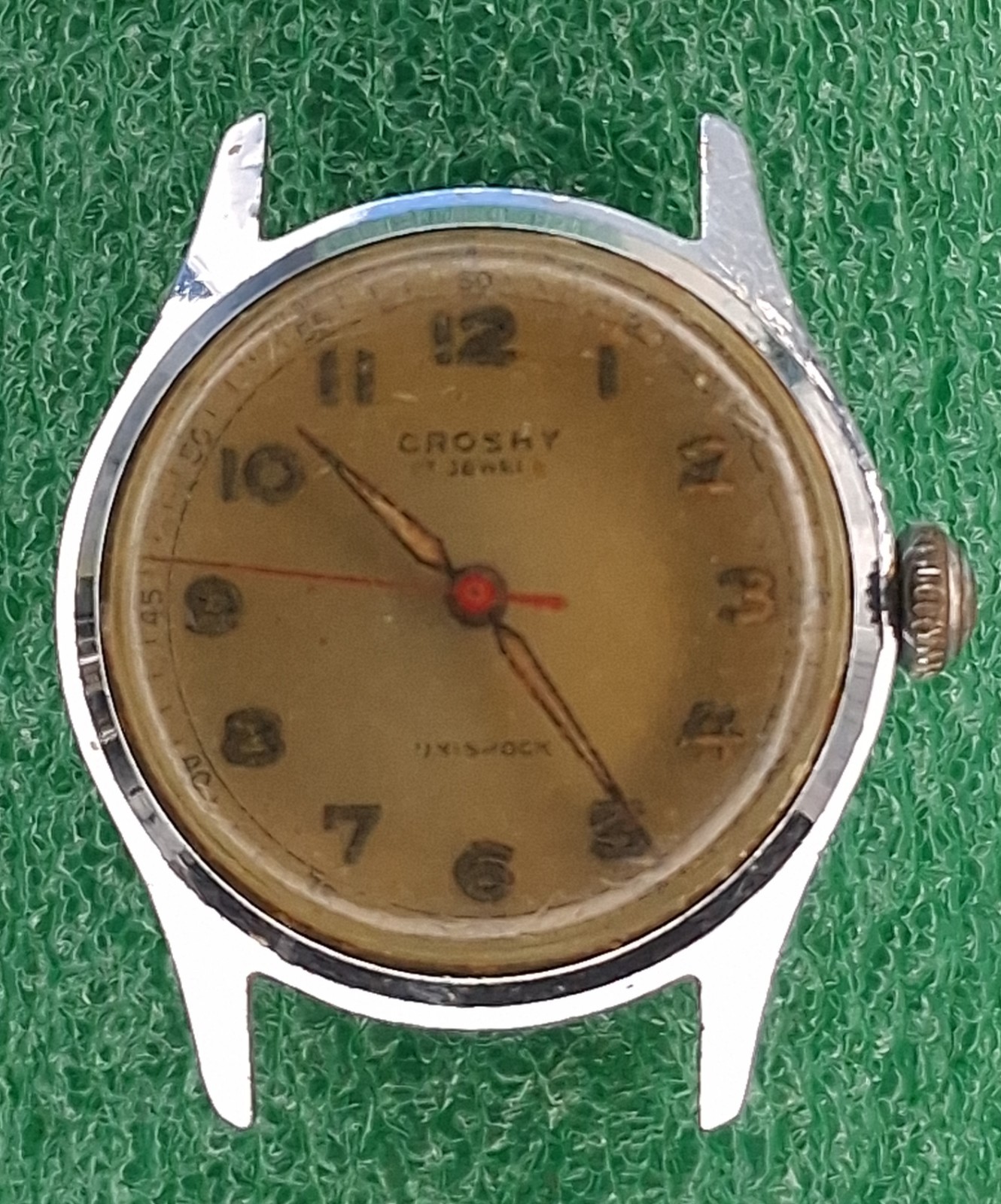 Lot W90 Mens Crosby 17J Military Manual Wind Up Movement Vintage Watch Parts