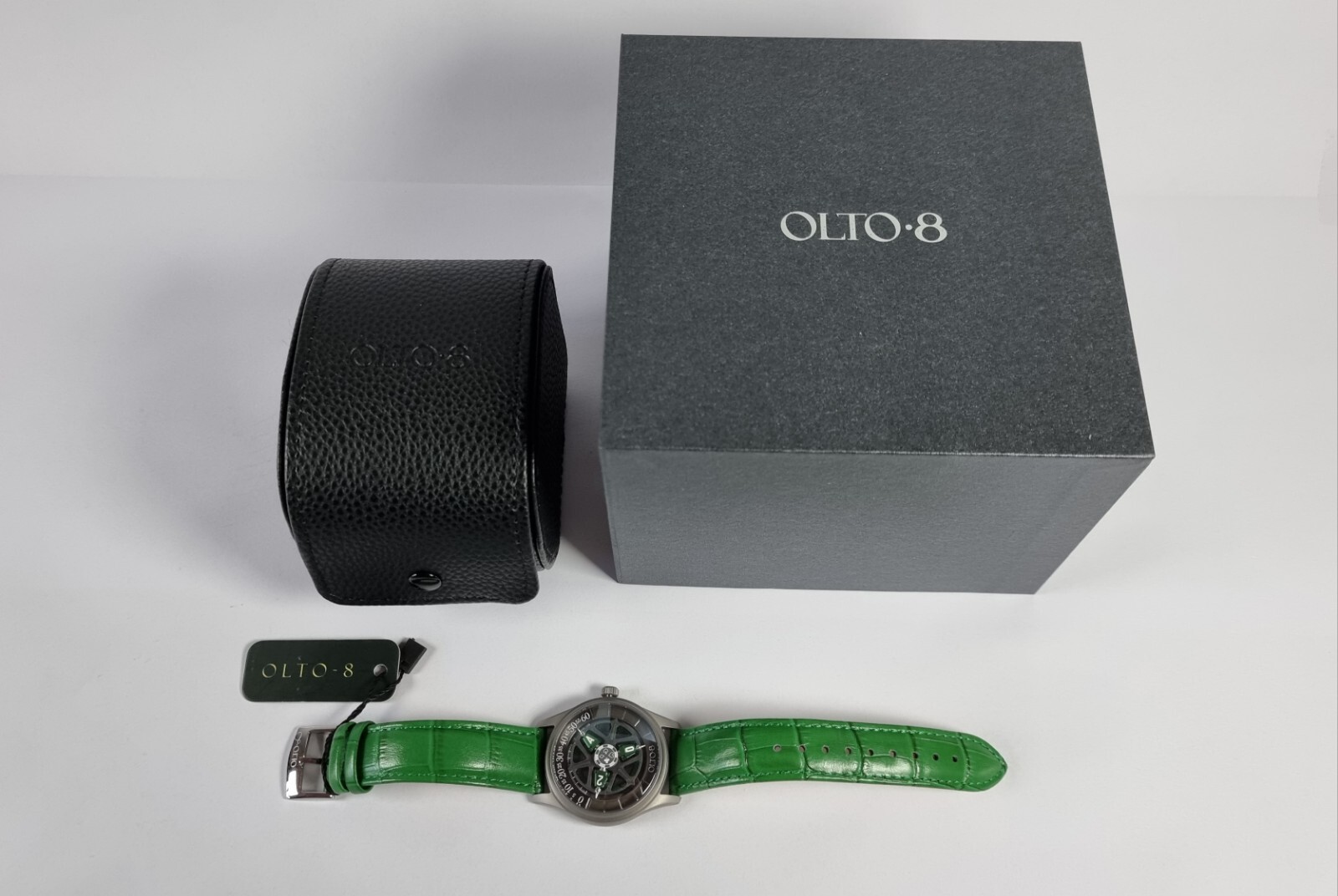 OLTO-8 KING Titanium Green wandering hour automatic watch