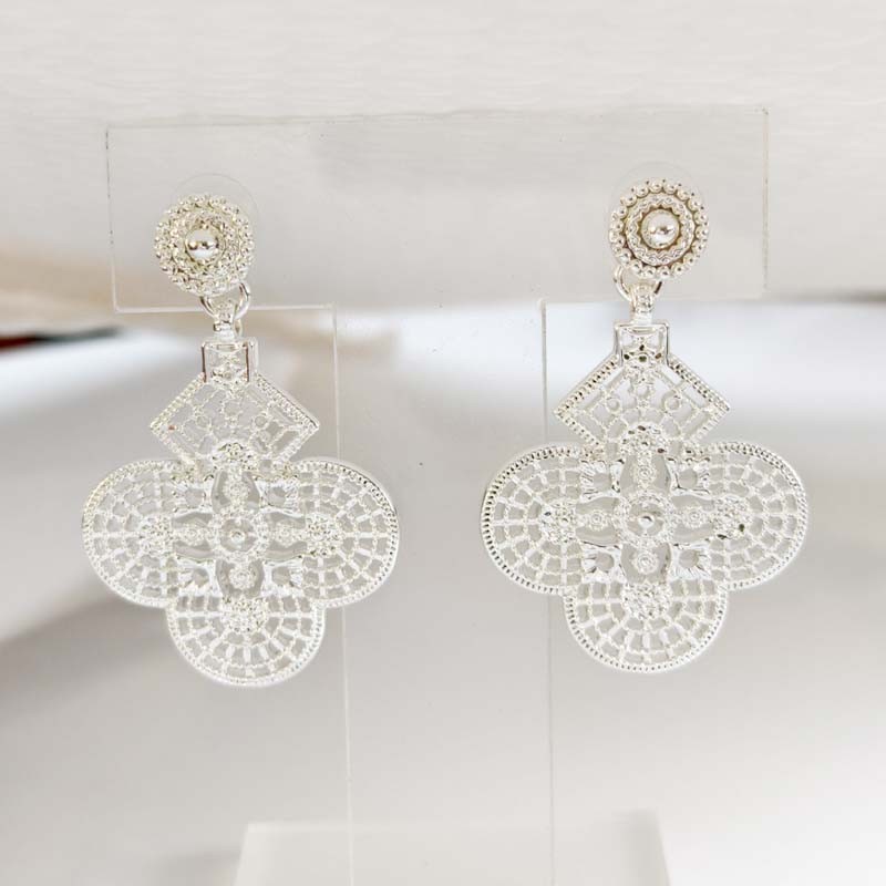 New Cabi Silver Plated Statement Drop Earrings Women Party Vacation Jewelry Gift