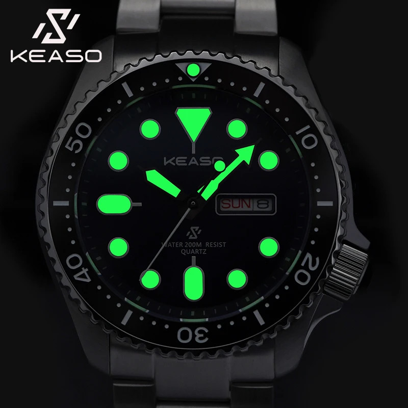 Men’s Quartz Watch Miyota 2105 Sapphire Crystal Luminous 316L Steel