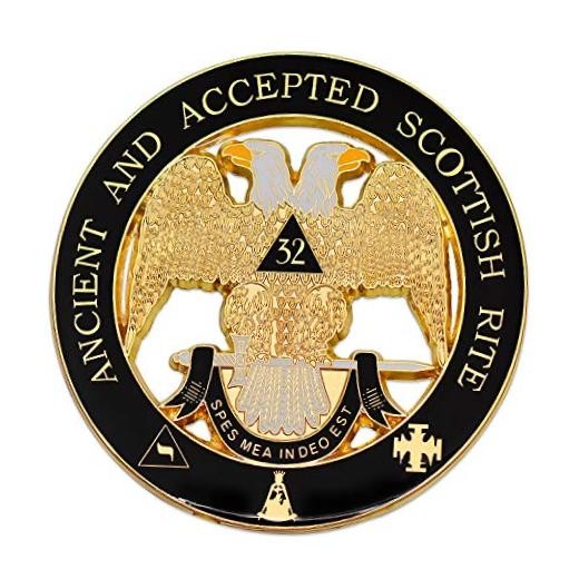 32nd Degree Ancient & Accepted Scottish Rite Round Masonic Auto 3″ Diameter