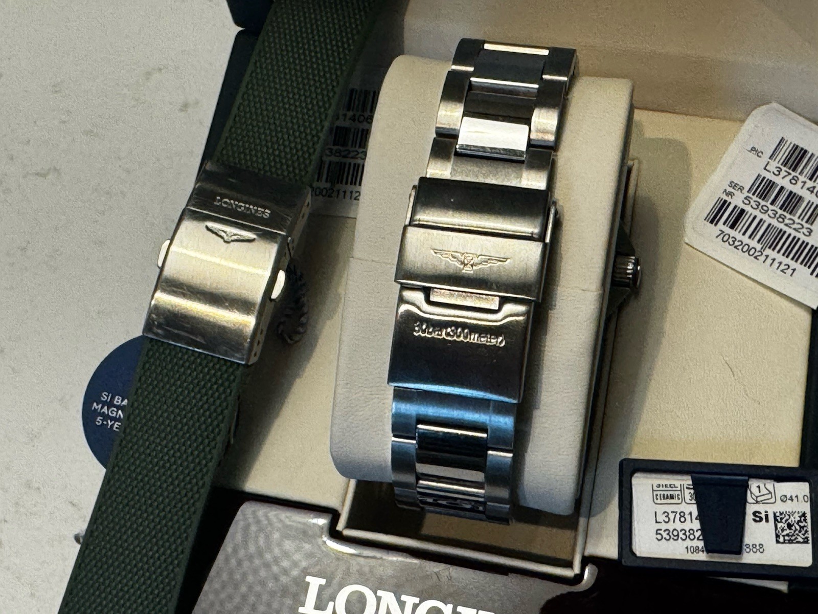 Longines Hydroconquest Automatic Green 41 mm L37814069. IN AMAZING SHAPE!