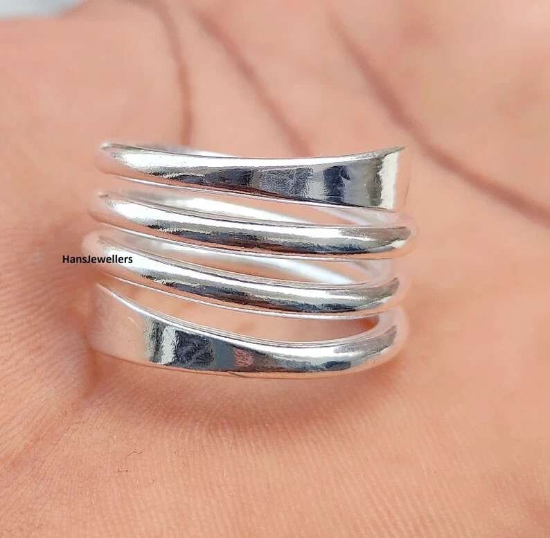 Plain Silver Ring, Handmade Ring, 925 Sterling Silver, Ring For Women, All size