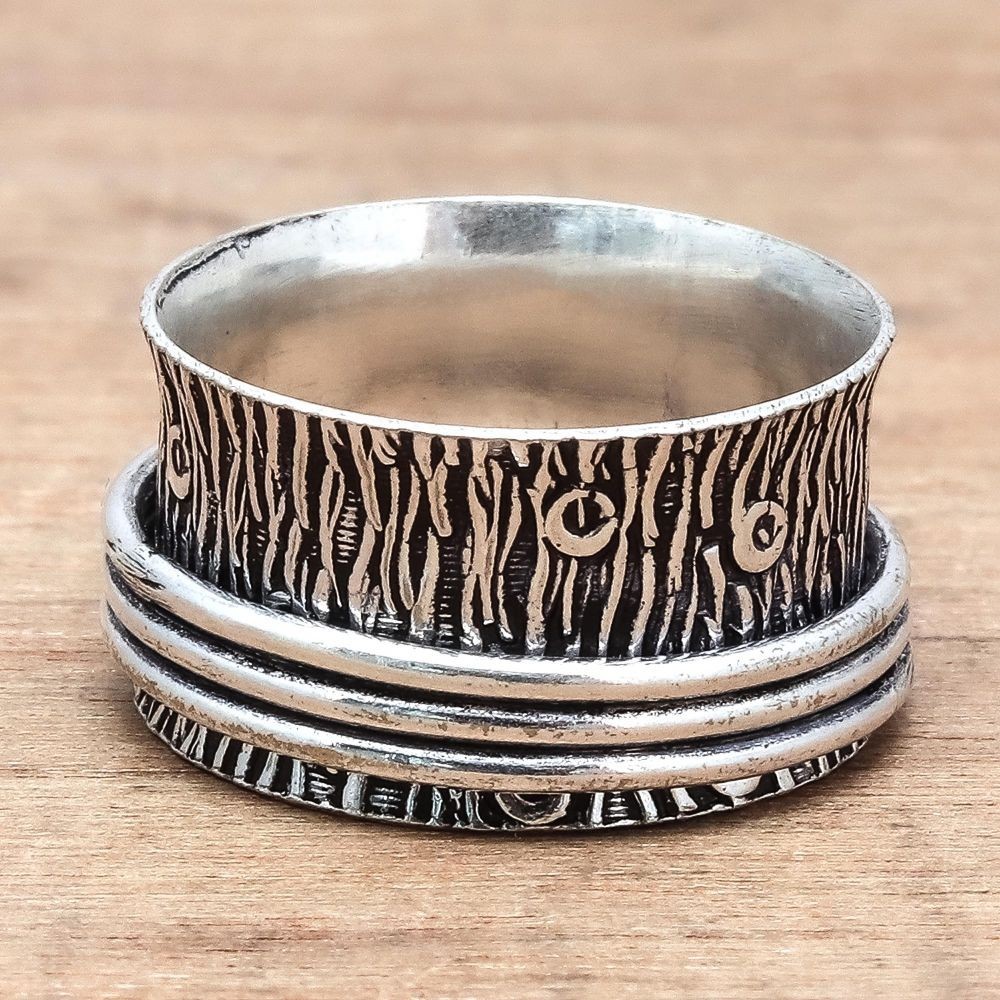 Spinner Anxiety Handmade Silver Jewelry “8”