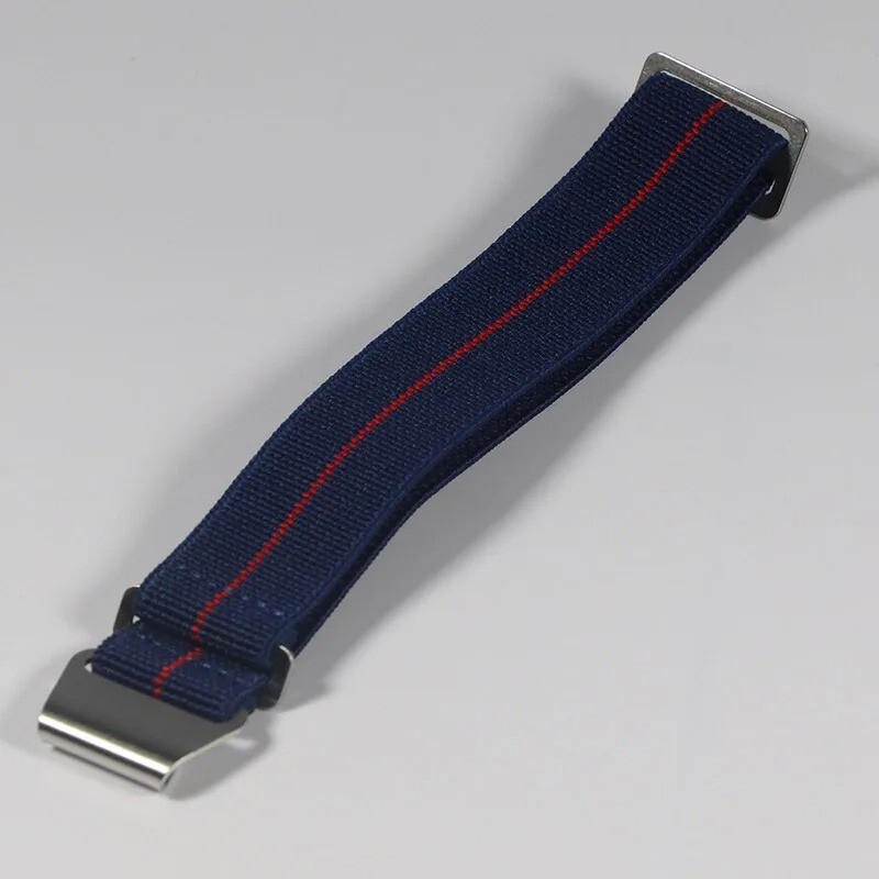 60s French Troops Parachute Bag Elastic Watch Strap 20mm 22mm Nylon Watchbands