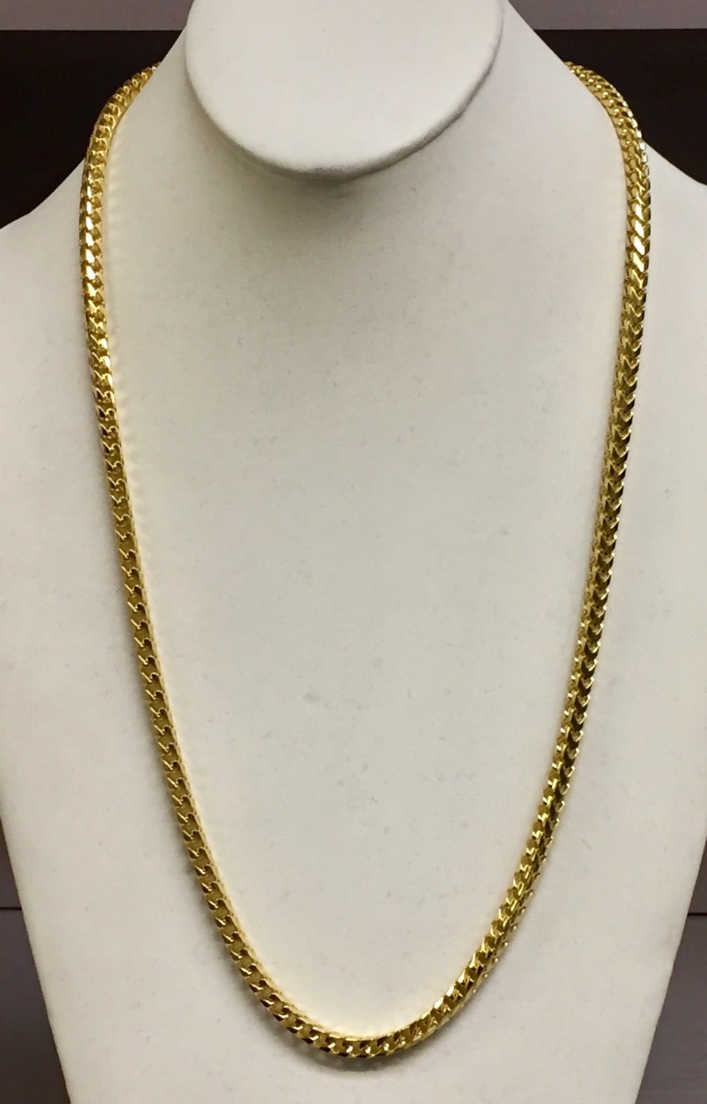 14k Yellow Gold 18″ Mens Solid Franco Link 4.7mm 63 Grams Pendant Chain Necklace