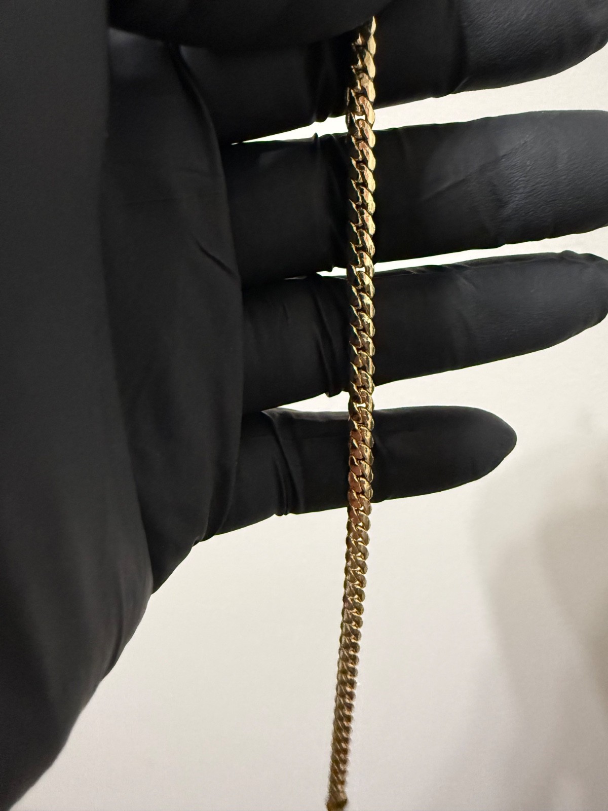 miami cuban gold layered bracelet 8 inch 4 mm lobster clasp