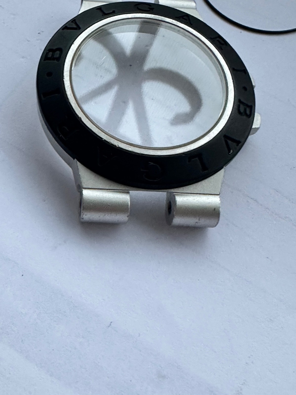 Bvlgari AL 38 A Aluminium Watch Case Complete + Crown – Genuine
