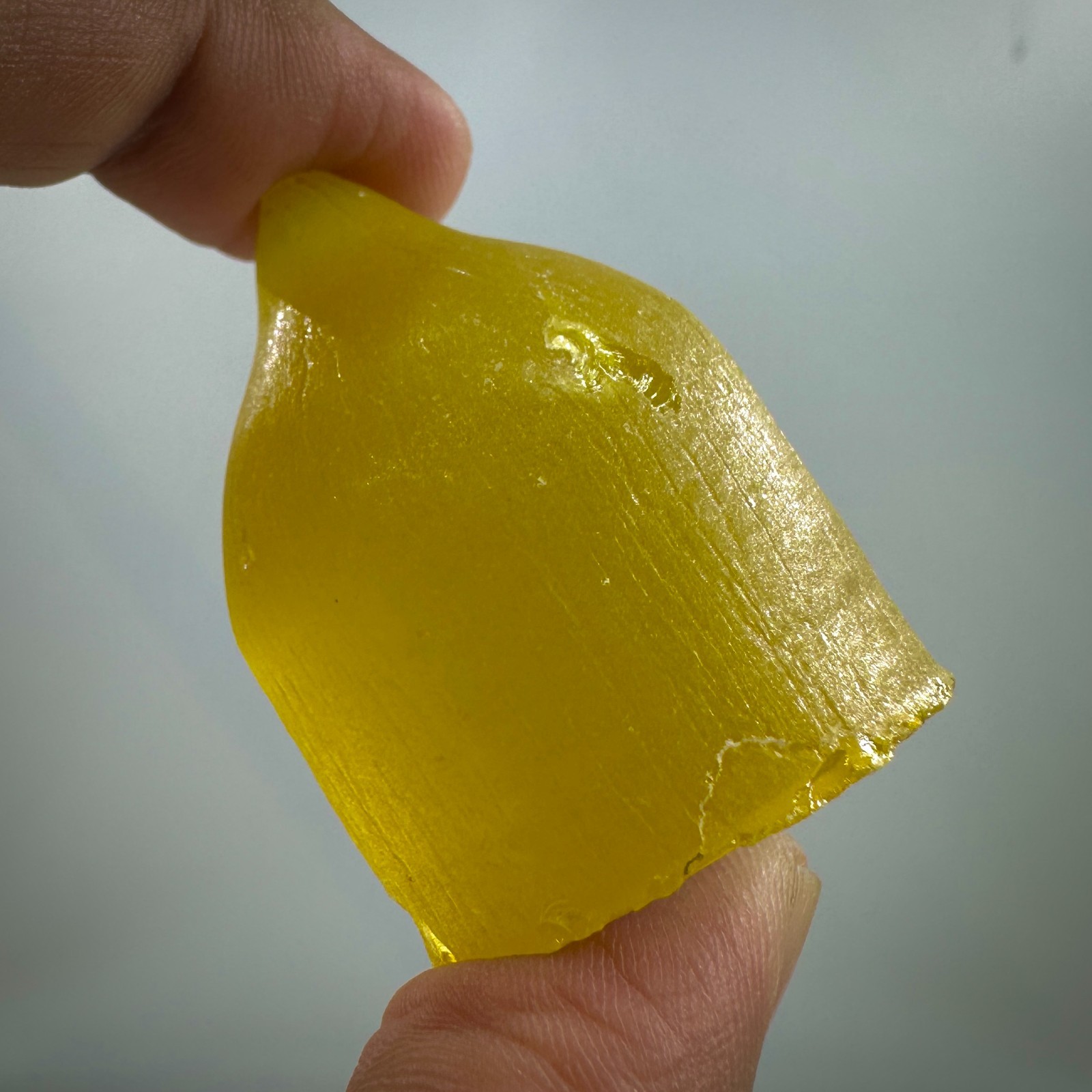 525 ct Yellow YAG ( Yttrium Aluminum Garnet ) ROUGH LAB CREATED