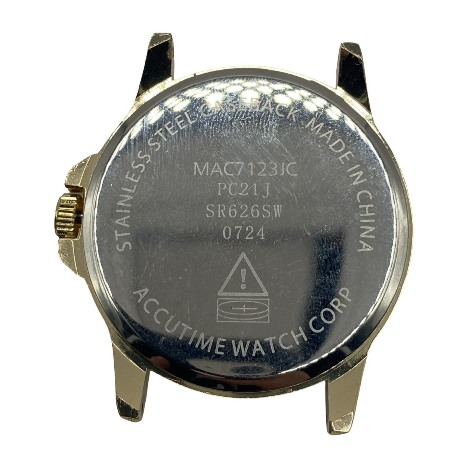 Accutime Watch Corp Men’s Gold Tone Quartz Watch Running