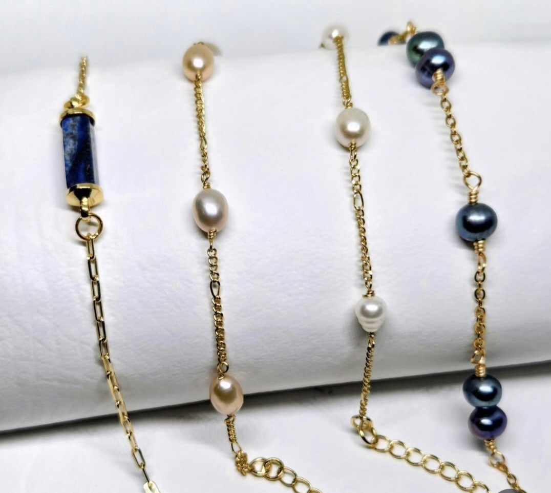 Genuine Freshwater Pearls 18K Gold-plated Adjustable Bracelet