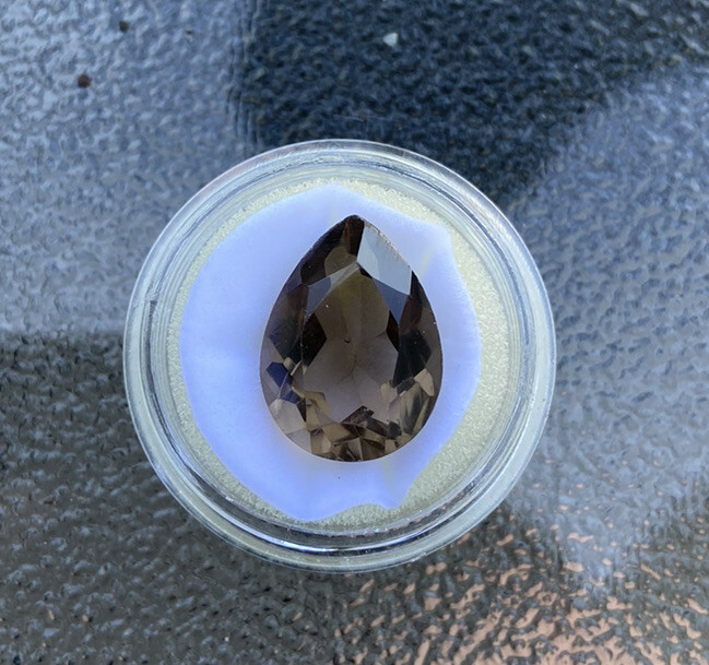 smoky quartz 16×11.8mm oval 8.70ct natural gemstone