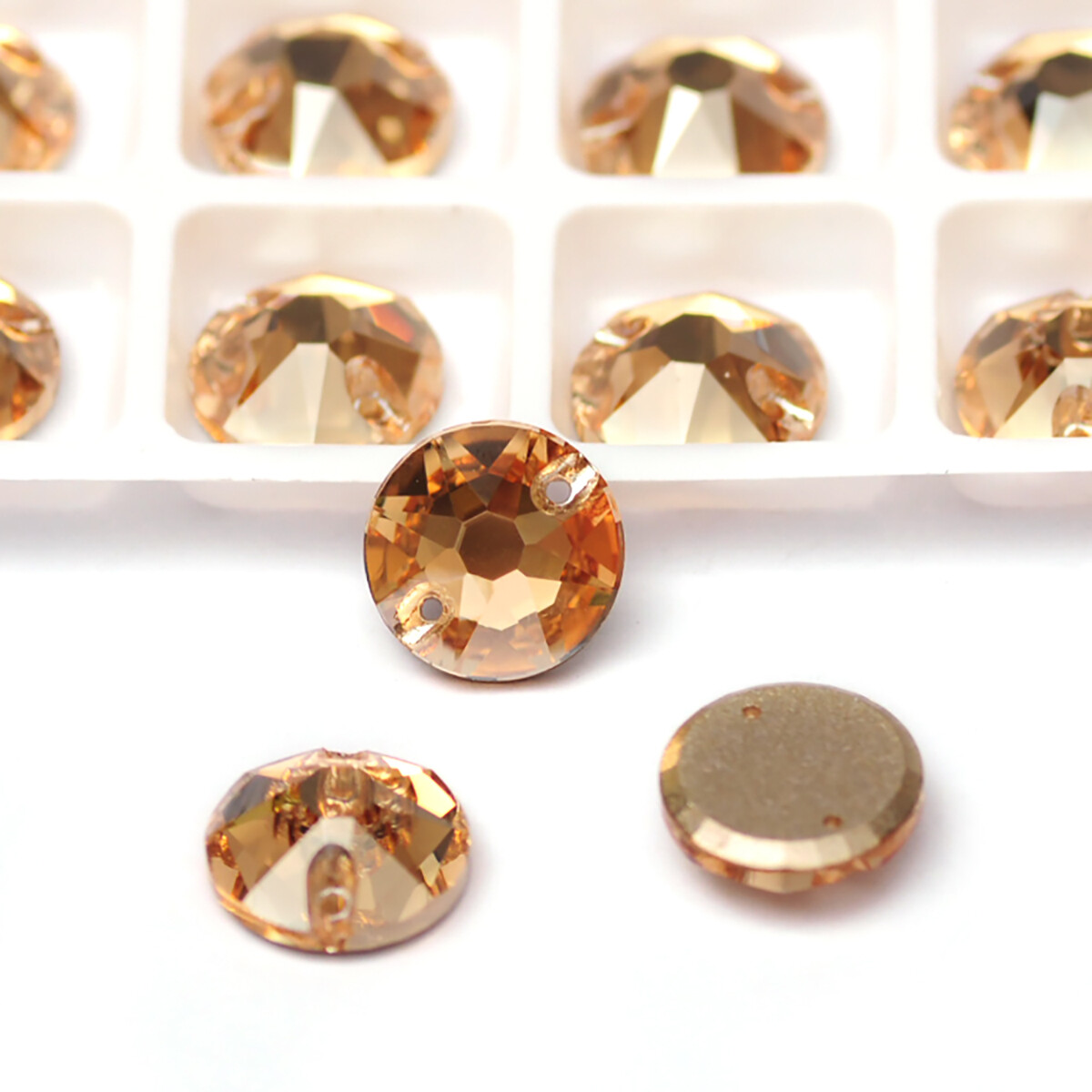 Glass Crystal AB XIRIUS Sew ON Strass Loose Rhinestones Flat Back Sewing Beads