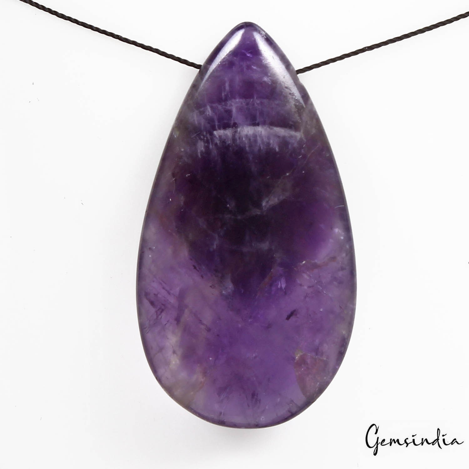 Certified 28 Ct Natural Purple Amethyst Pear Cab Drilled Bead/Briolette Gemstone