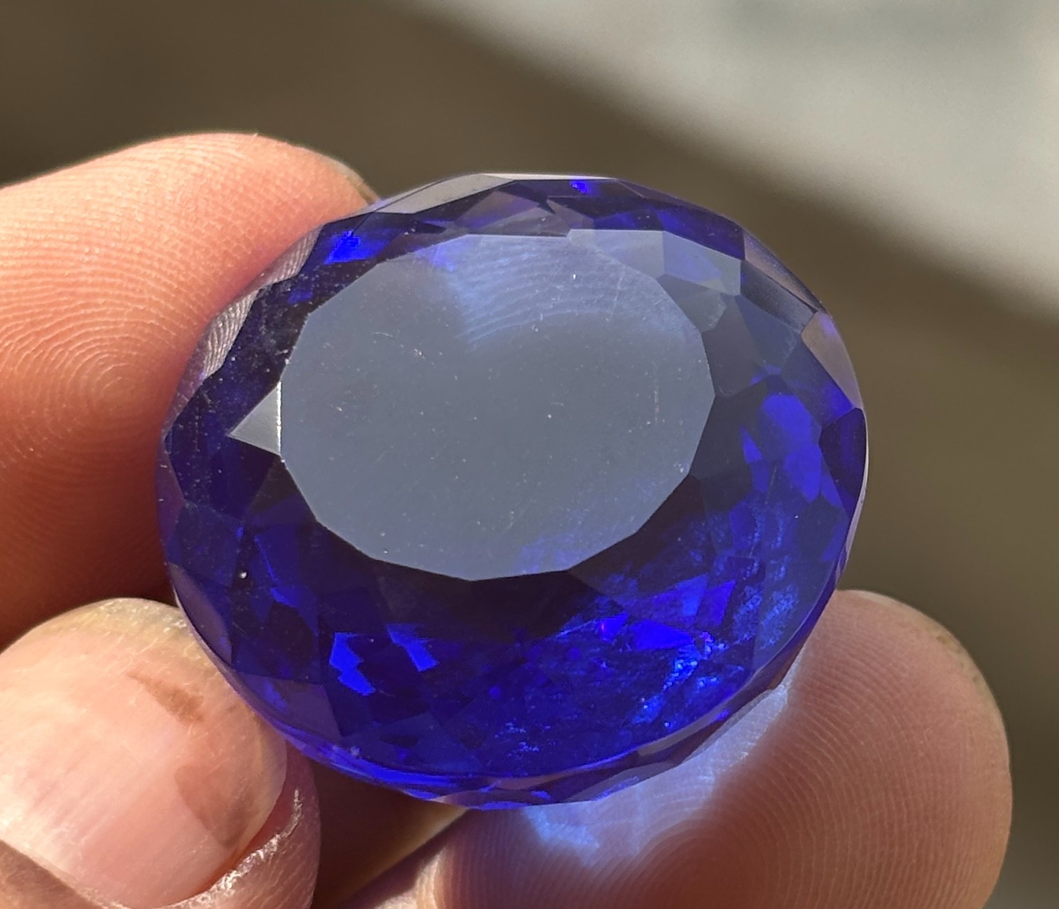 Certified 100 Cts Round Cut Blue Kashmiri Sapphire Loose Natural Gemstone Superb