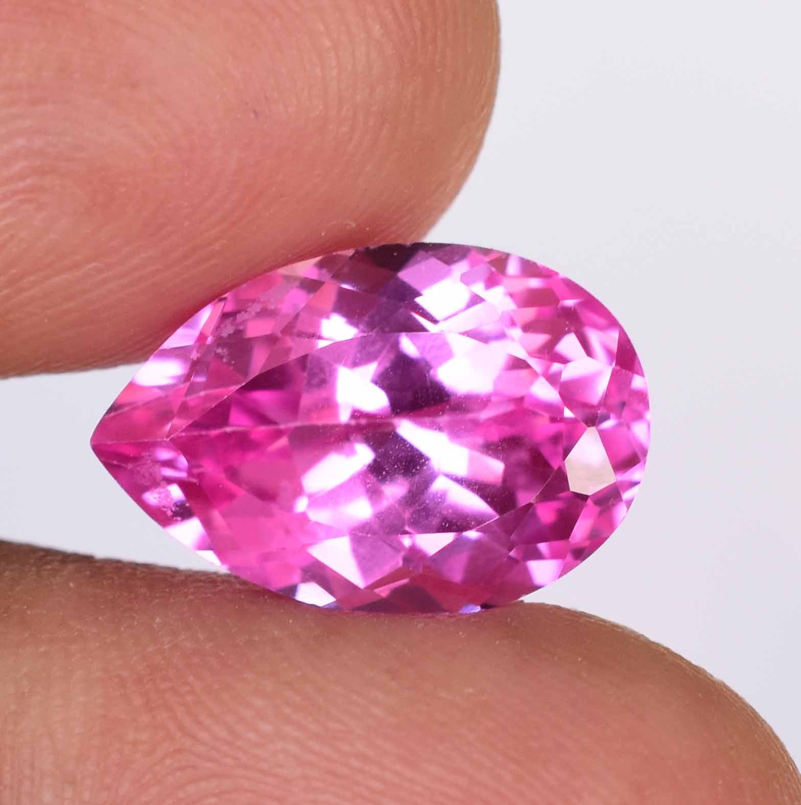 Flawless Natural Mogok Pink Ruby 10.00 Ct Pear Stunning Certified Loose Gemstone
