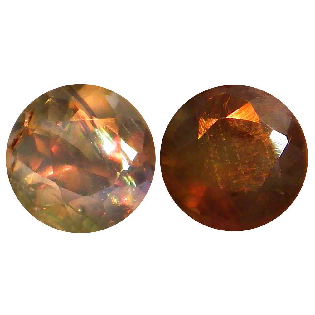 0.36 ct (2pcs) Flashing MATCHING PAIR Round Shape (3 x 3 mm) Alexandrite