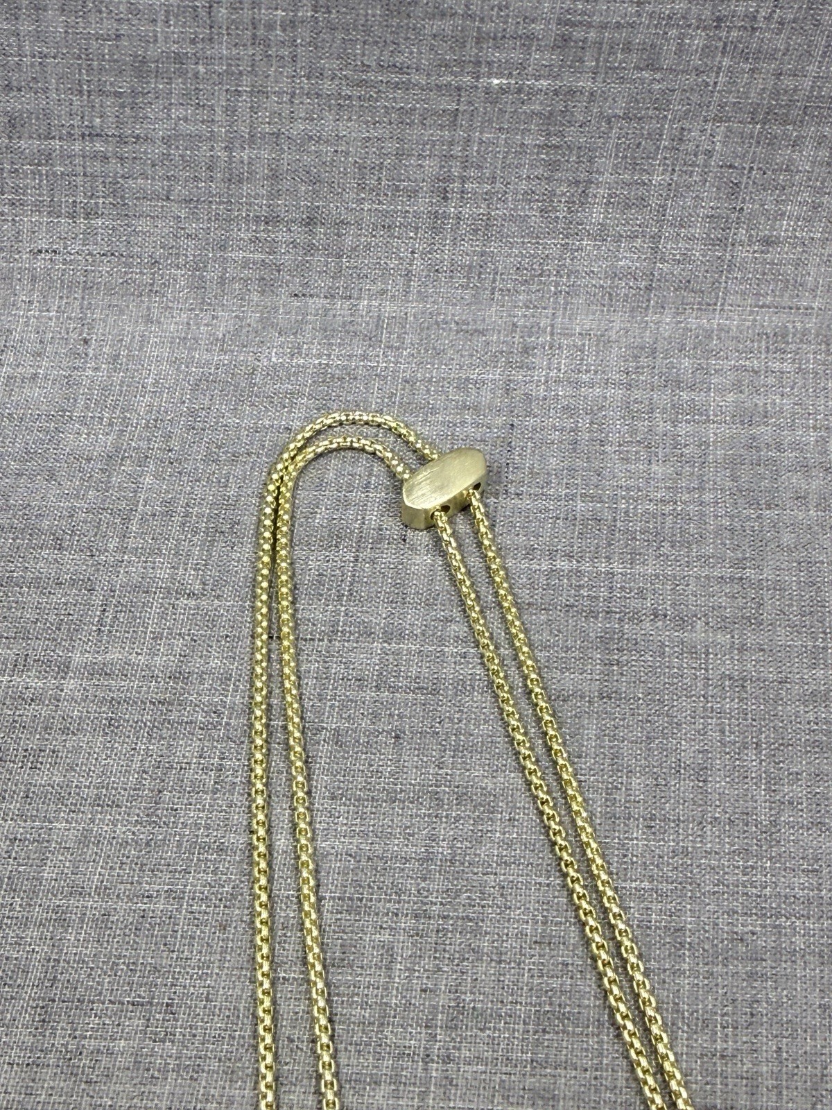 Kendra Scott Deanne Gold Sunburst Fan Pendant Adjustable Slider Bolo Necklace