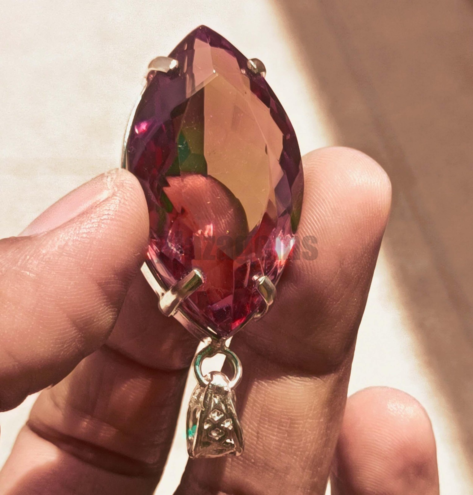 105Ct Natural Color Change Alexandrite Marquise Cut Certified Loose Gemstone 6k