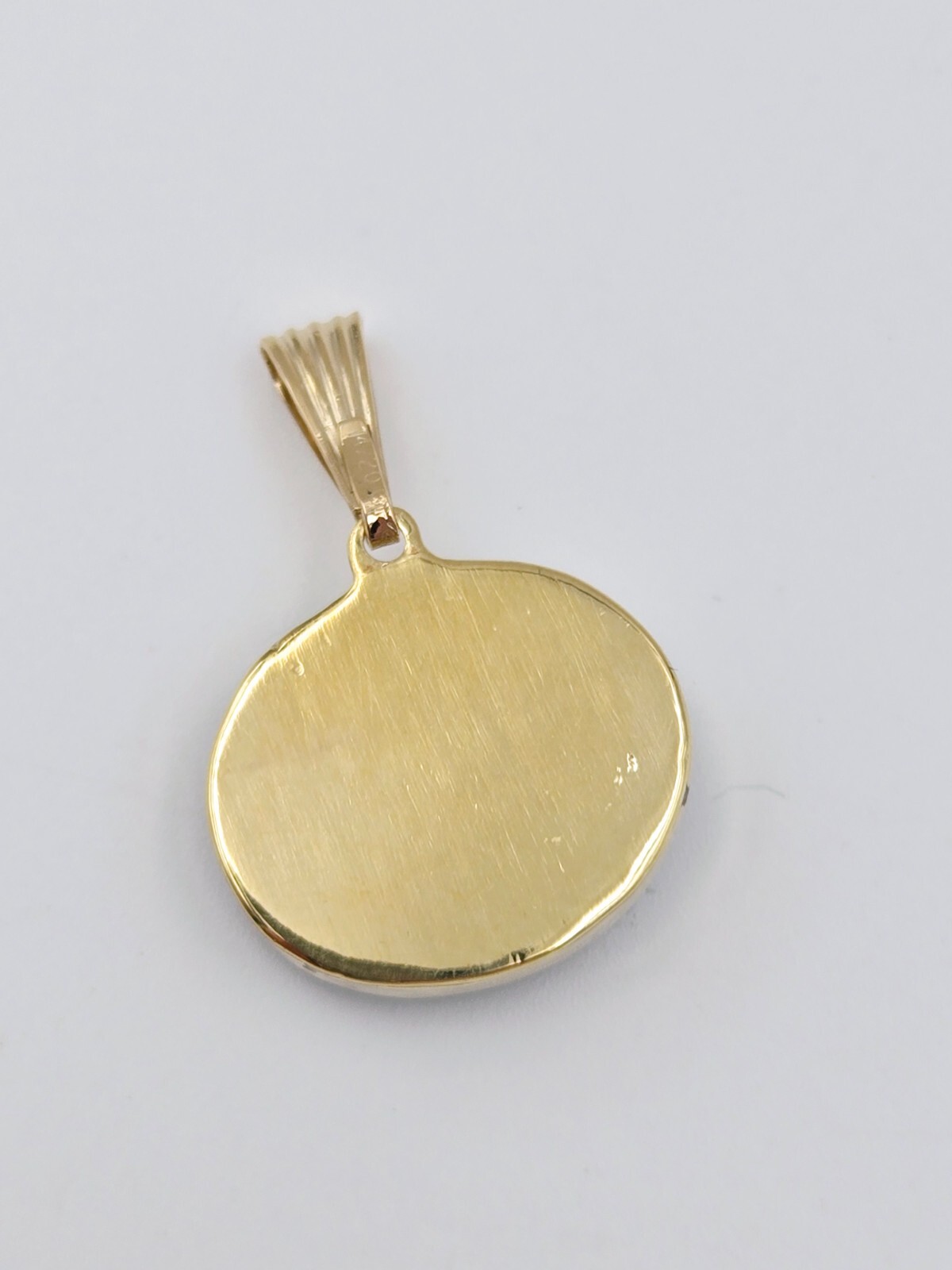 Micro Mosaic Pendant Deer Stag 14K Gold & other metals Italy Grand Tour Necklace