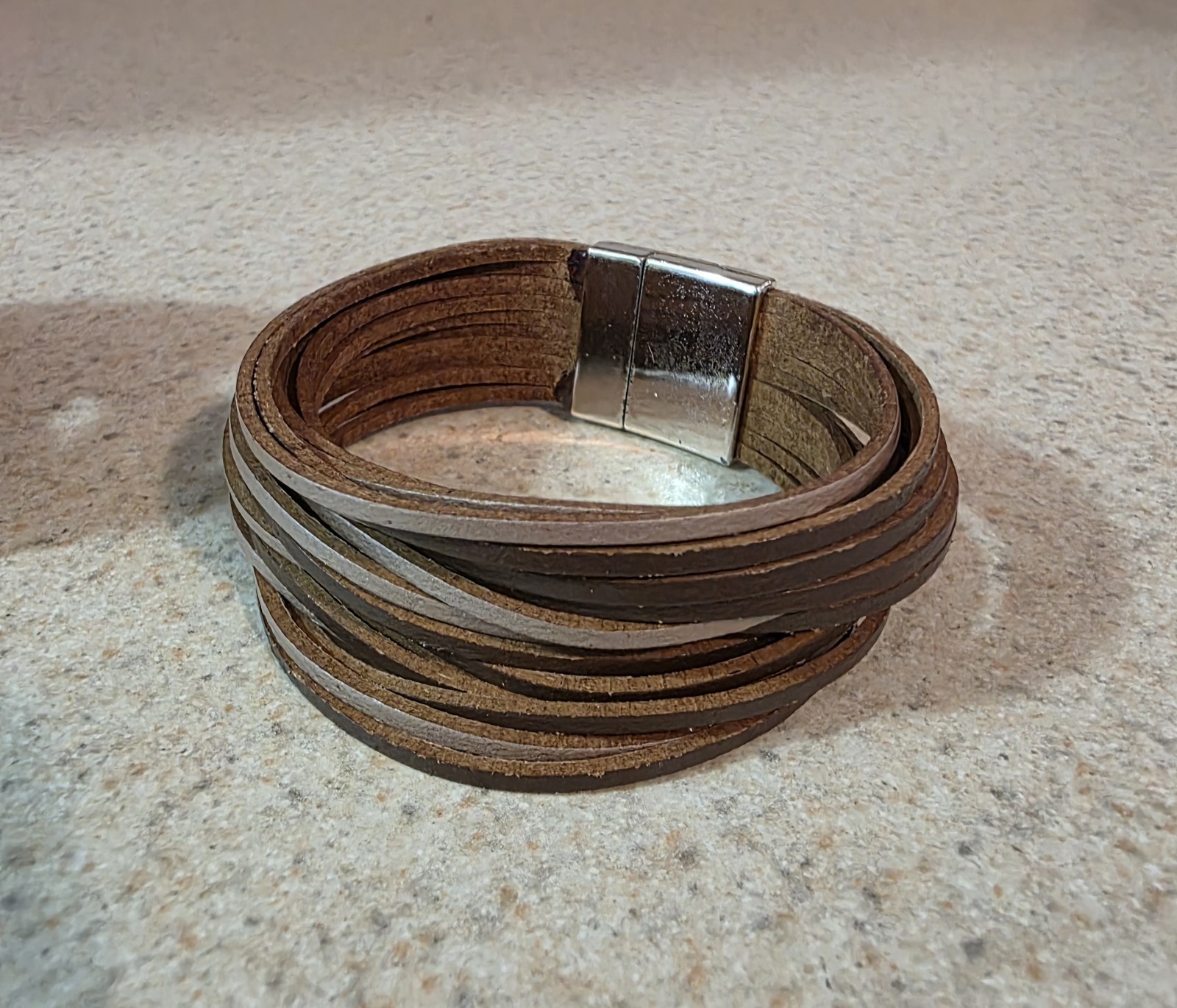 Leather Cuff bracelets Women Set Of Two