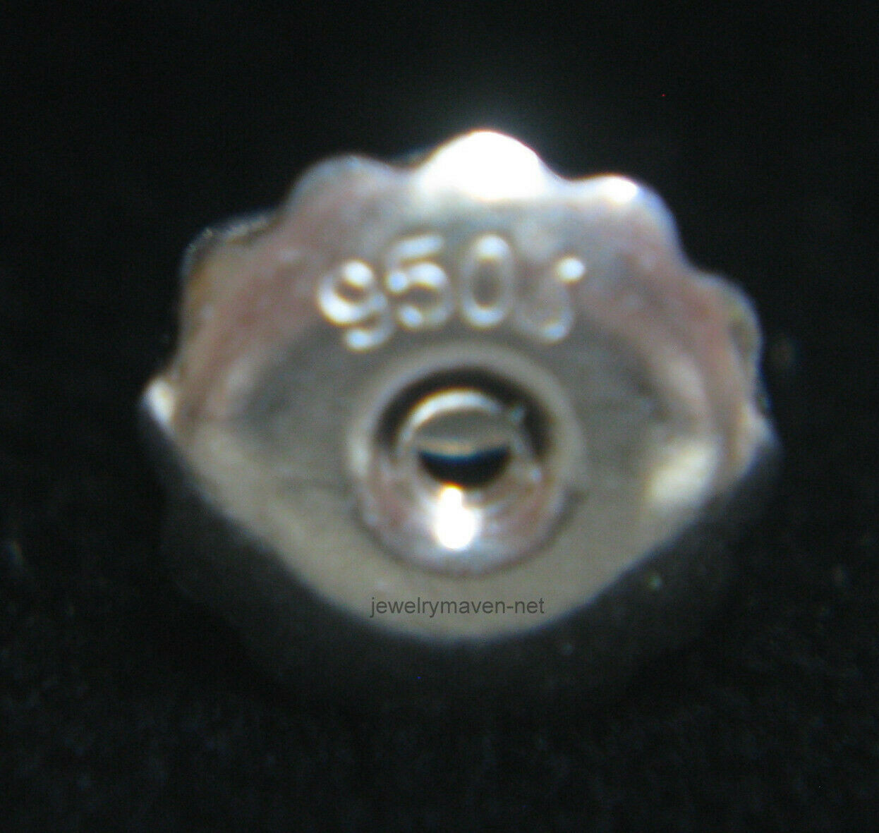 SINGLE 5.75mm Solid PLATINUM 950 .041″ Post Threaded Screw Earring Back Nut USA