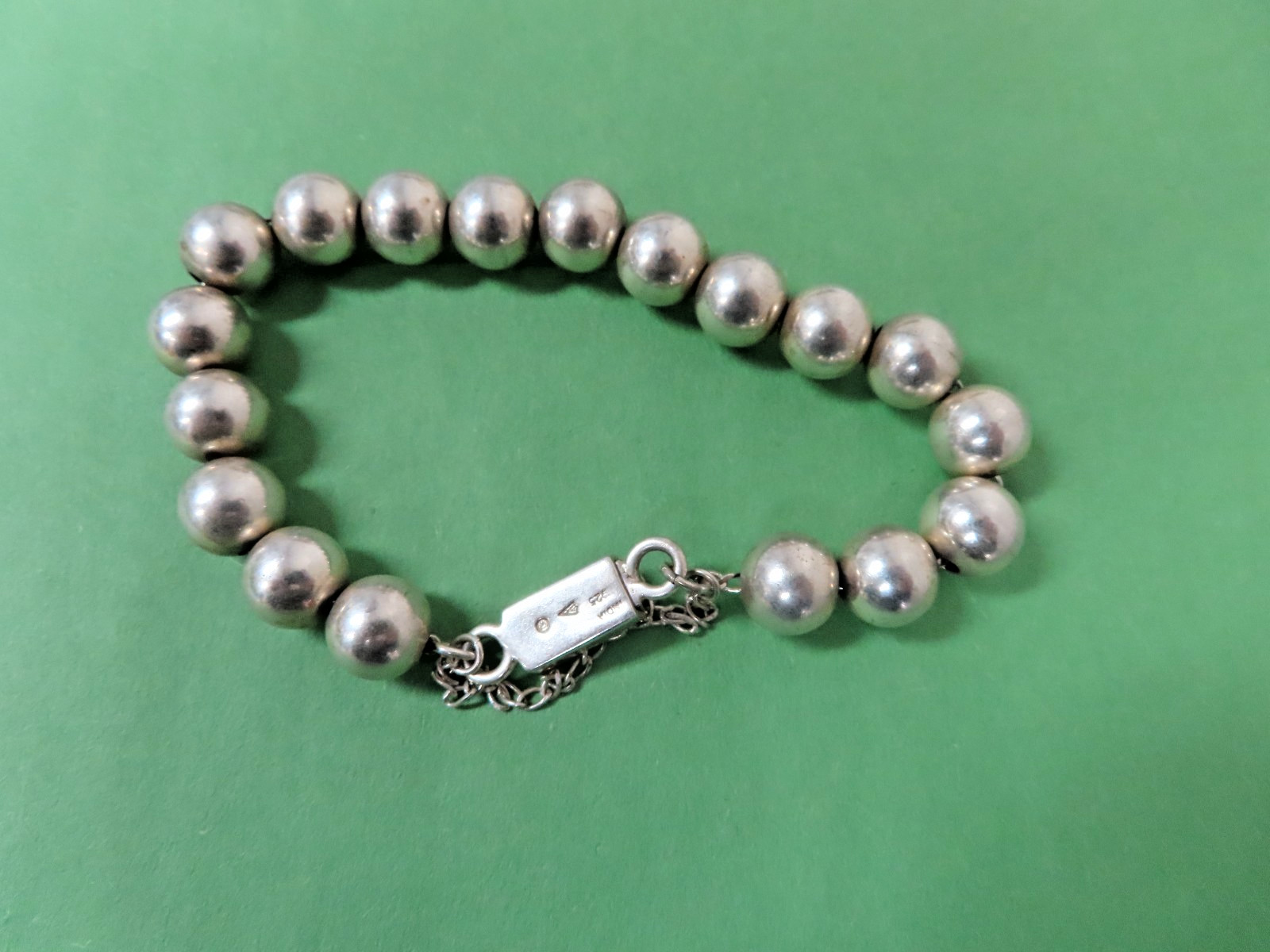 7″ SILVER BRACELET – 925 INDIA – 34 GRAMS – Nice Bracelet & Clasp