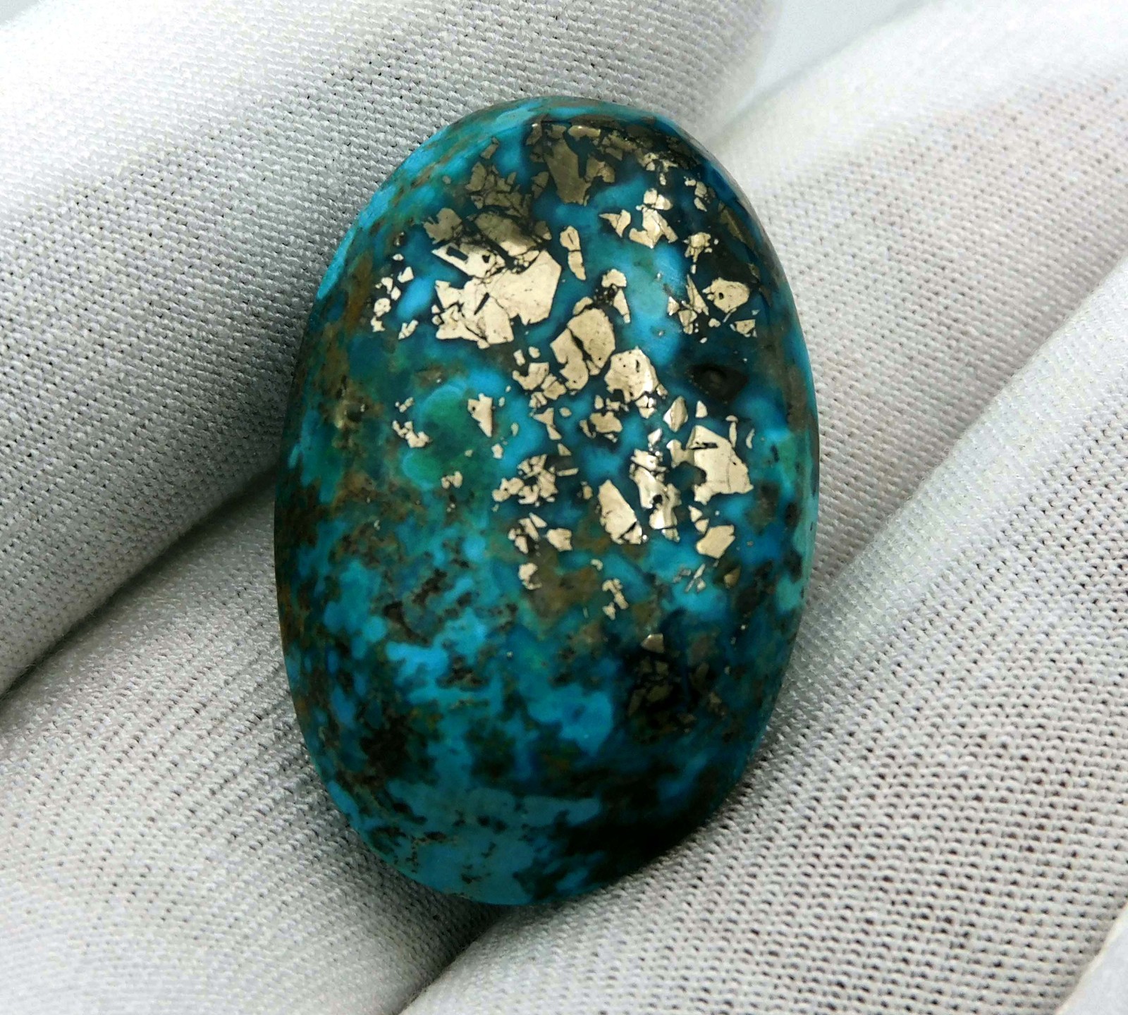 61.00 Ct Genuine Arizona Blue Turquoise Oval Cut Loose Gemstone