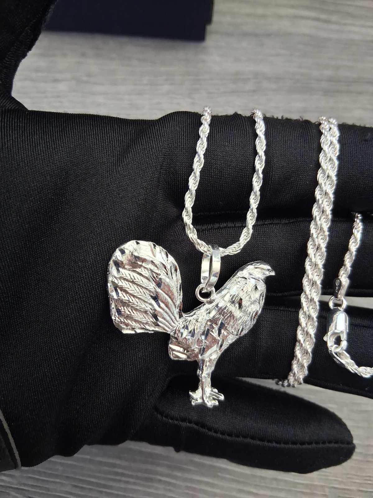 cadena y gallo plata 925 24″ de larga 2.5mm anchor plata marcada