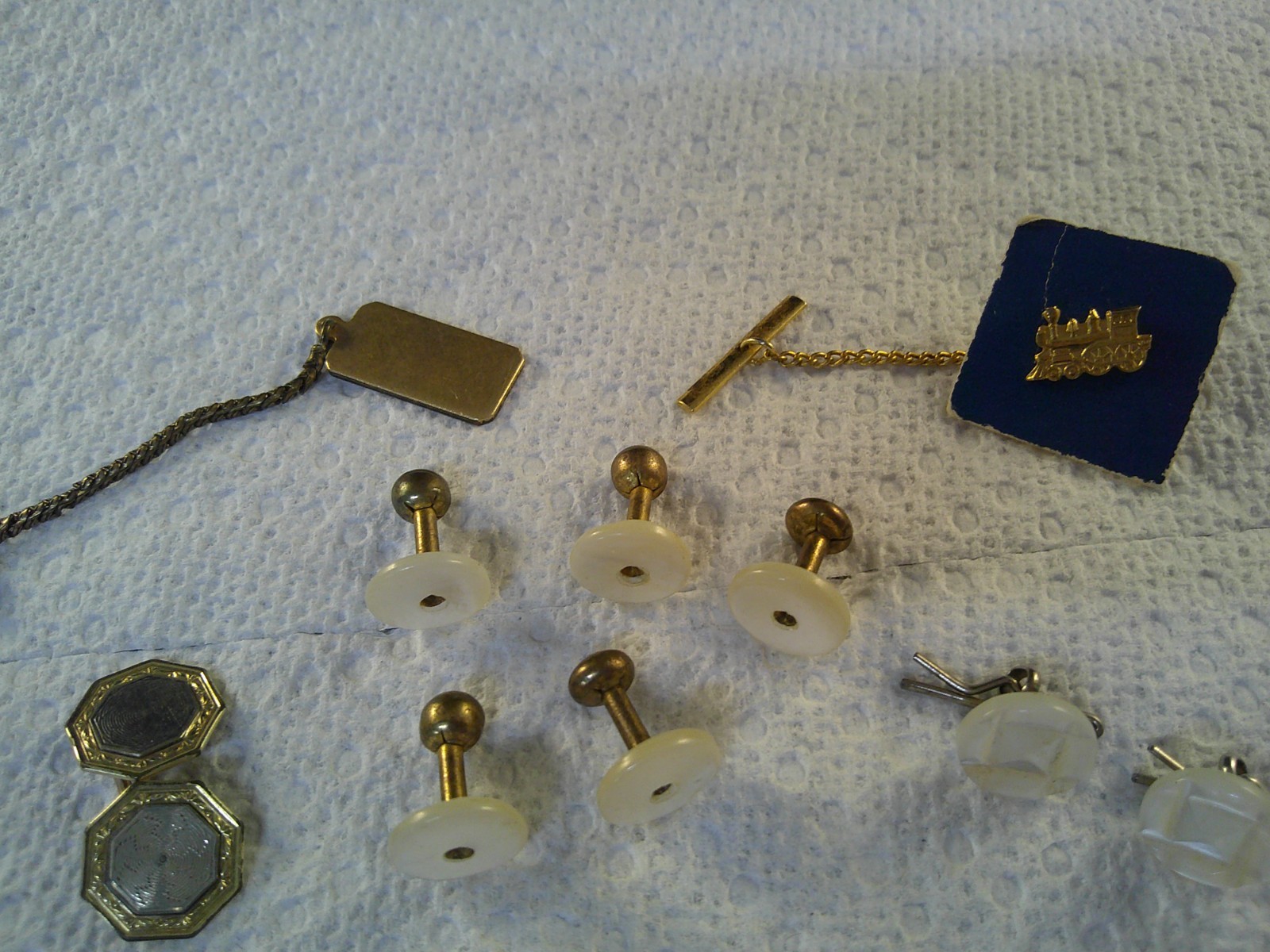 Vintage Men’s Jewelry Lot Tie Clips, Tacks, Buttons & Other Items