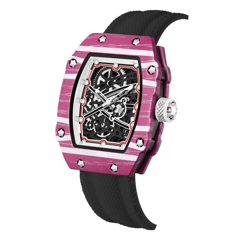 Ultra-Thin Wine Barrel Shaped Quartz Watch Nylon Strap Waterproof Casual Watch