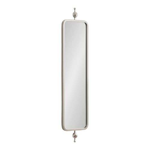 Kasota Traditional Slim Panel Wall Mirror, 9 x 36, Vintage 36″L x 9″W Silver