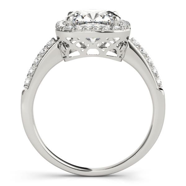 VS F 1.25-2.85 Ct Lab Grown Diamond Halo Cushion Shape Engagement Ring 14K Gold