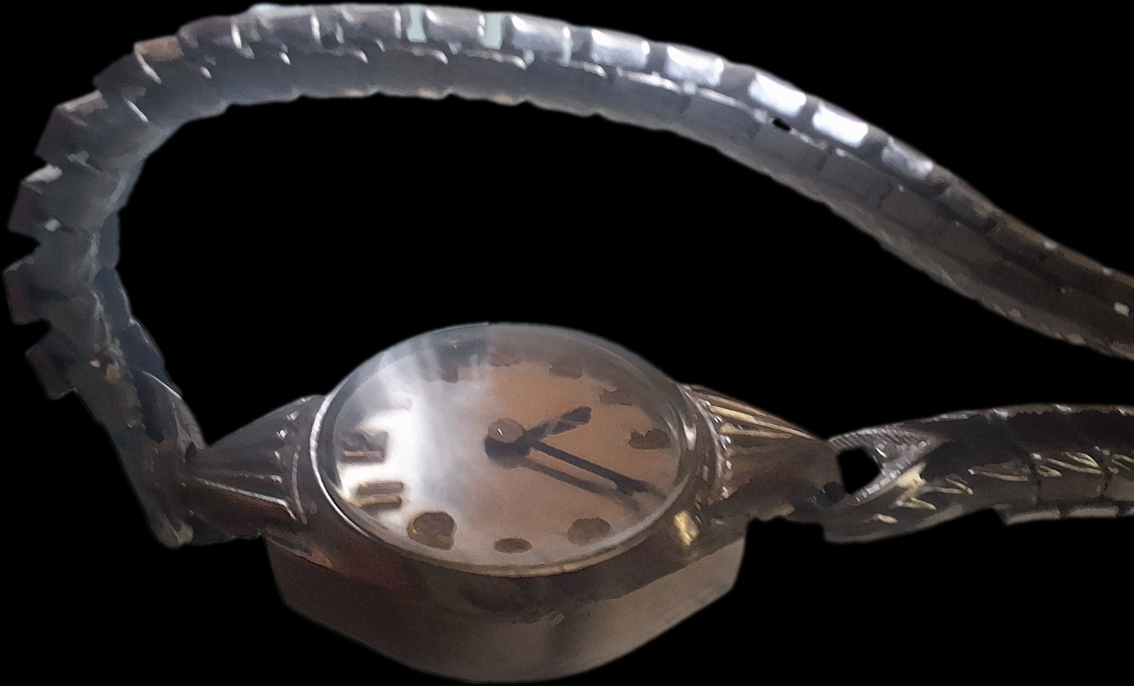 Vintage 1968 Bulova Ladies 10K RGP Watch 6CL 17J Fan Lugs Speidel Band RUNNING