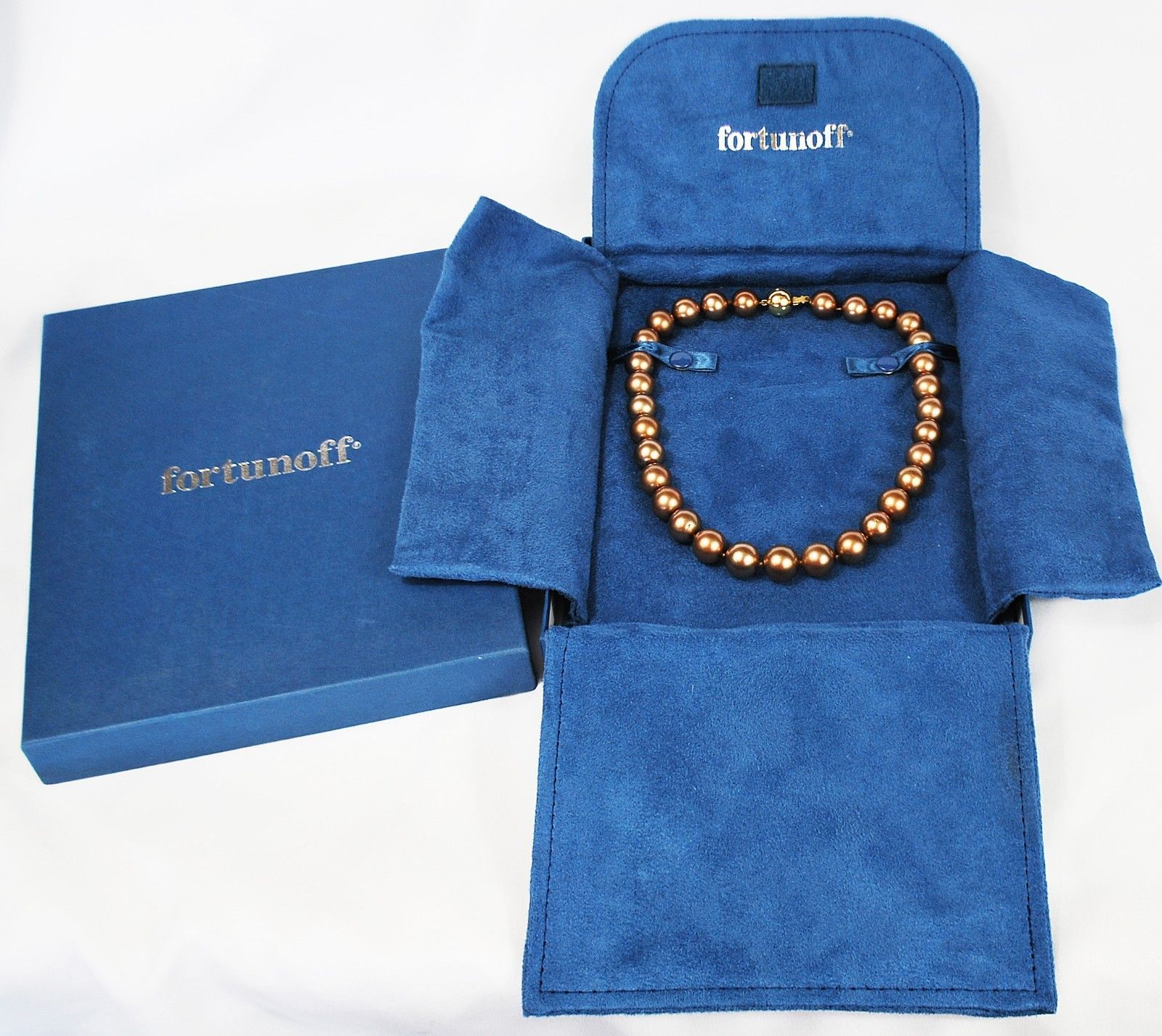 Fortunoff Natural South Sea Pearl Necklace 31 Pearls 12 Diamonds 18K Gold