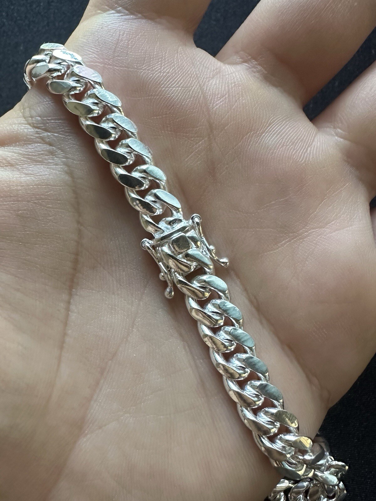 New Unisex Sterling Silver 24″ Long 9mm Miami Cuban Link Chain Necklace 114g