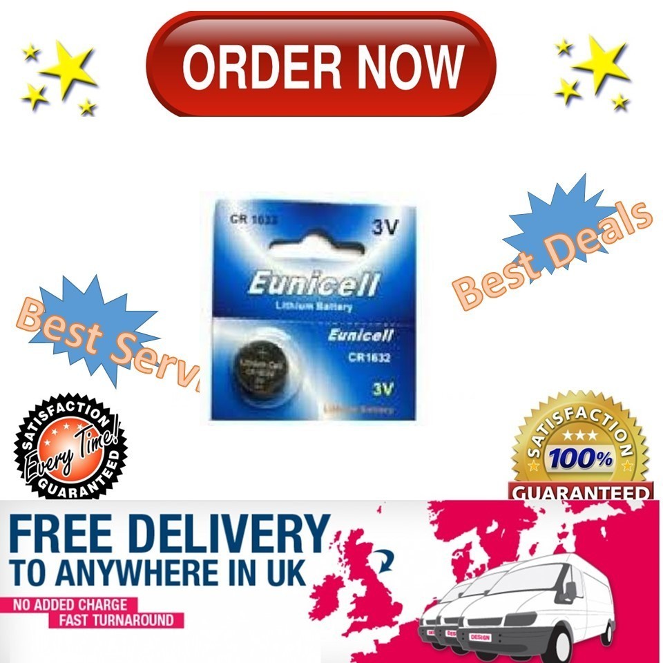EUNICELL 1632 Battery CR1632 LITHIUM 3volt BATTERIES UK – BUY MORE PAY LESS!