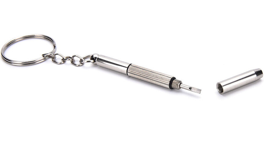 NEW 2 Pcs 3 in 1 Mini Tool Key Chain Eyeglasses Watch Phone Repair Screwdriver