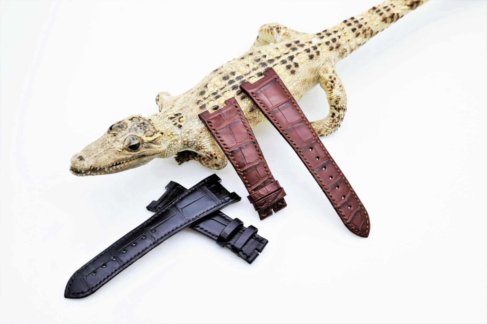 Dark Brown Croco leather strap for Patek Philippe Nautilus 5712 5711 7010