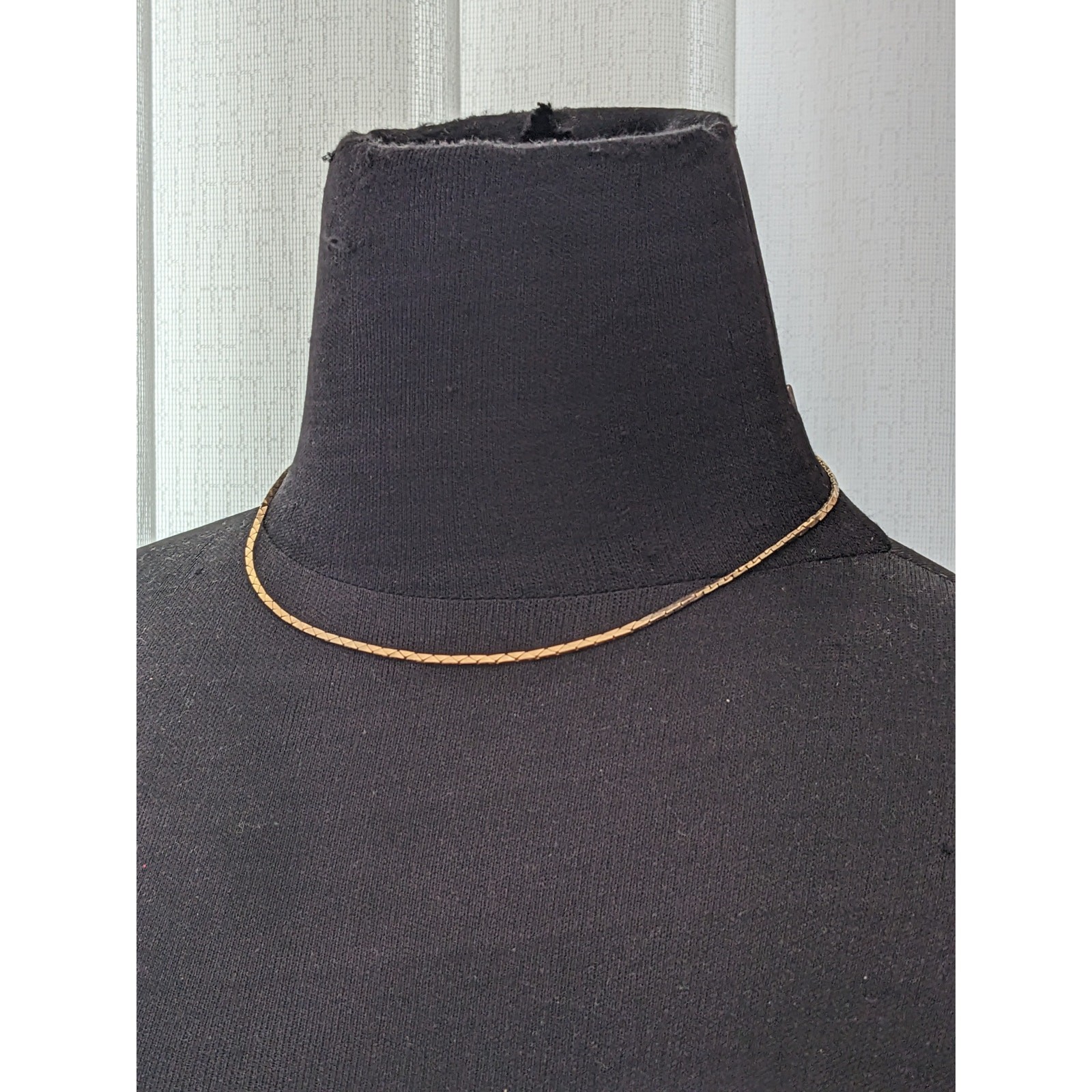 Vintage Unmarked 14k Yellow Gold Triangle Link Chain Necklace 16.5in