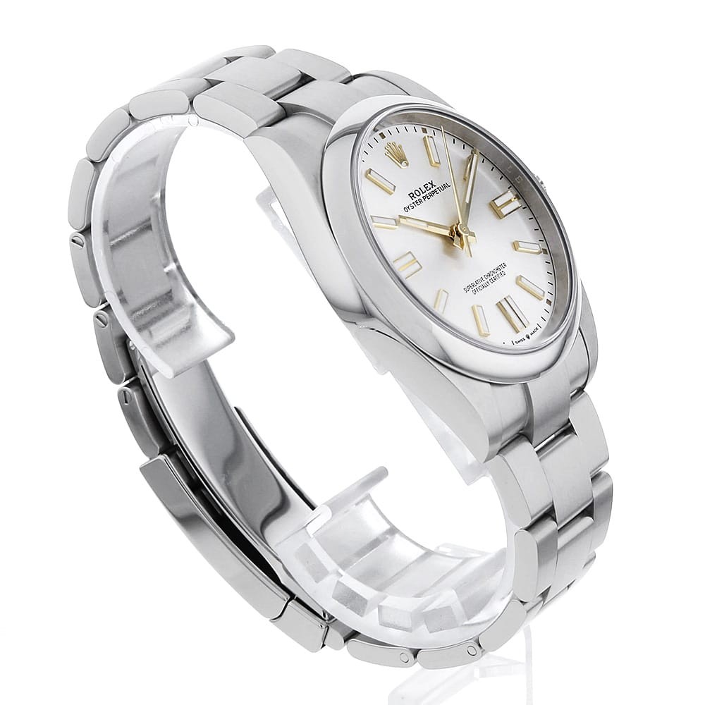 ROLEX Oyster Perpetual 41 124300 Silver Random Number second hand mens