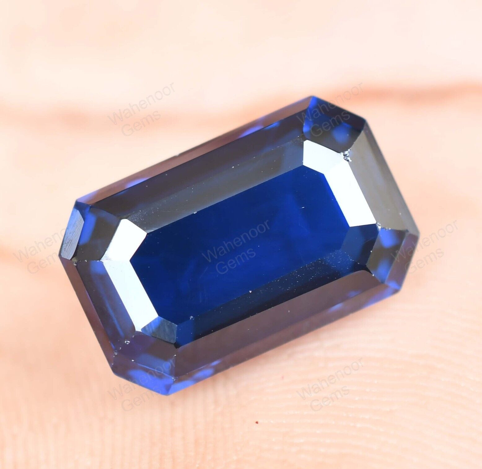 D’ Block Natural Tanzanite 20.00 Ct Blue Emerald Cut Certified Huge Gemstone