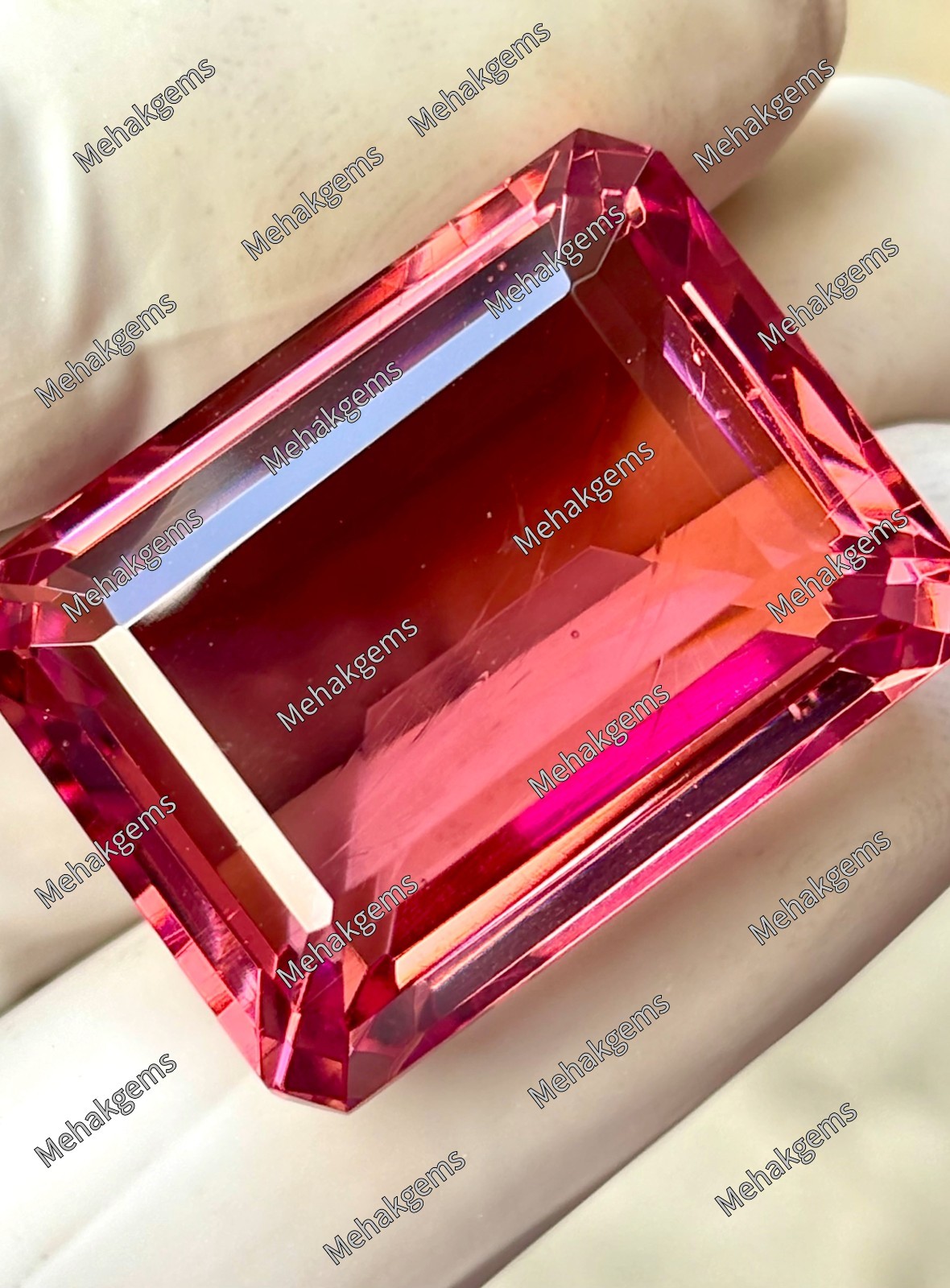 75 Carat Zultanite Gemstone, Emerald Cut Color Changing Diaspore, Statement