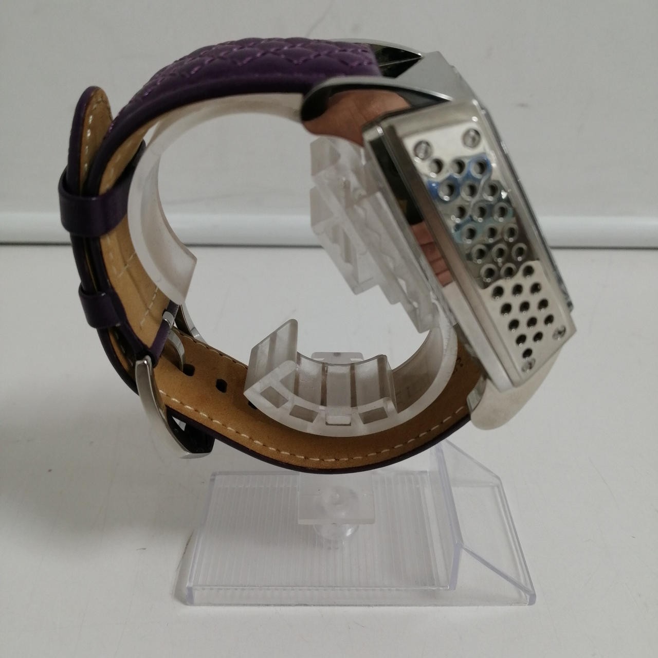 Invicta PUP 44038 Square Quartz Watch 100m Water Resistant Leather Band